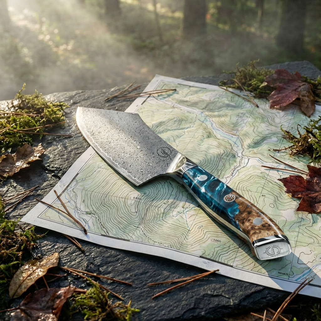 Nomad Damascus 8" Cleaver